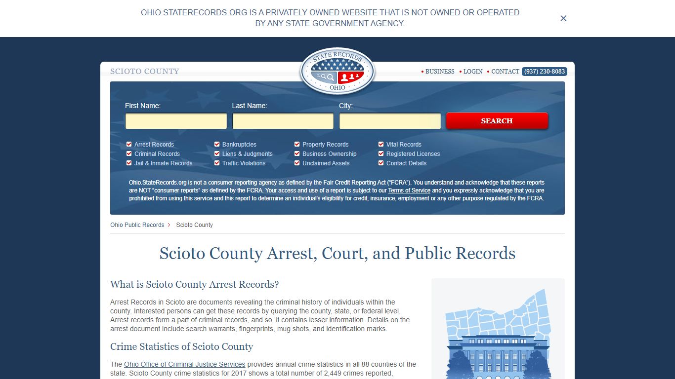 Scioto County Arrest, Court, and Public Records